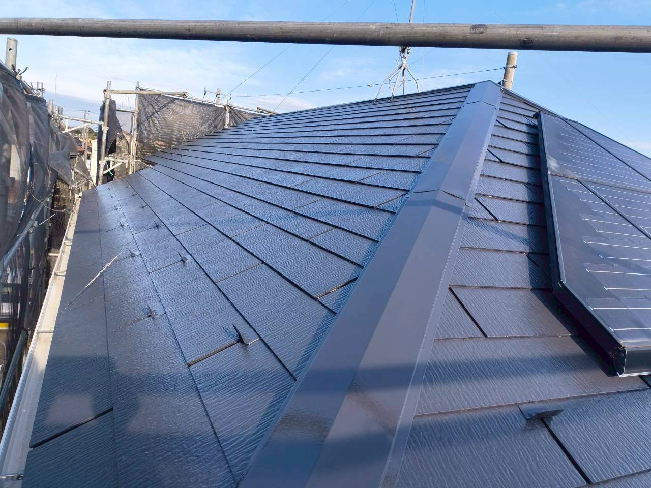 屋根塗装が完了した大屋根